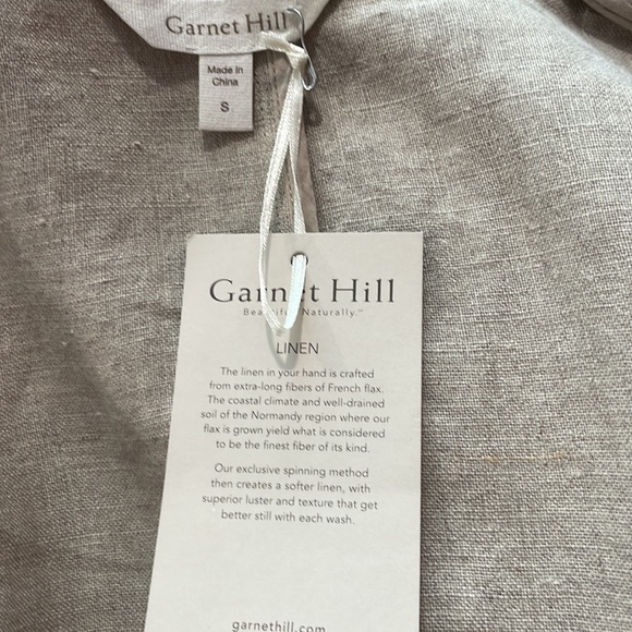 Classic Natural French Flax Linen Blazer NWT - Picture 5 of 7